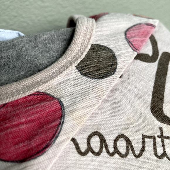 Naartjie Kids Long Sleeve Dots and Stripes Tunic - Gray Pink Brown - 12-18M - Picture 6 of 10